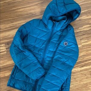 Abercrombie woman’s packable puffer coat